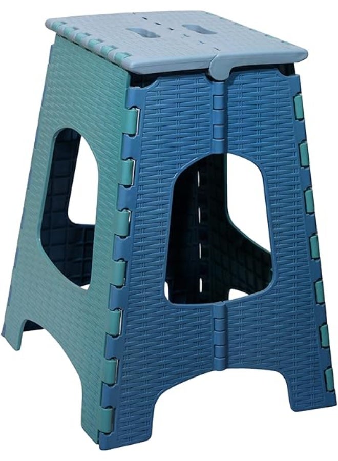 Khurshid Plastics Khorshid Plastic Folding Backless Chair  - Blue - Image 1